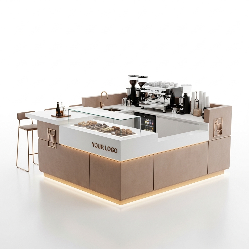 Coffee Kiosk - Clay & Bronze