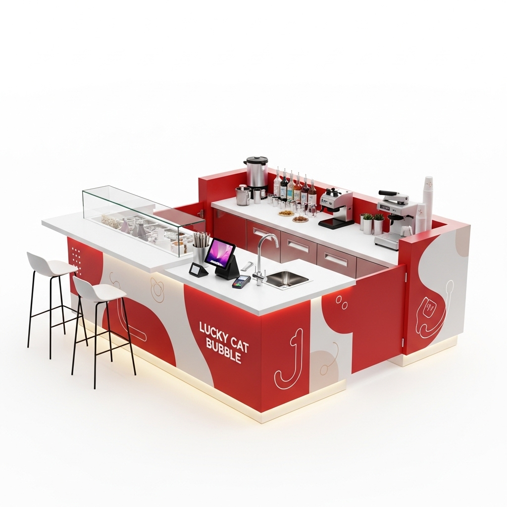 Bubble Tea Kiosk - Lucky Cat Bubble