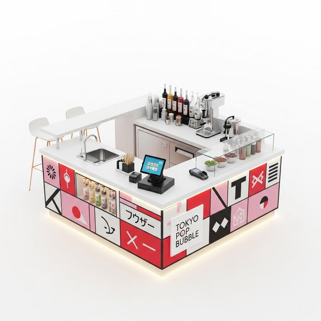 Bubble Tea Kiosk - Tokyo Pop Bubble