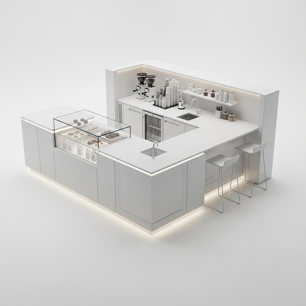 Coffee Kiosk - White Gallery